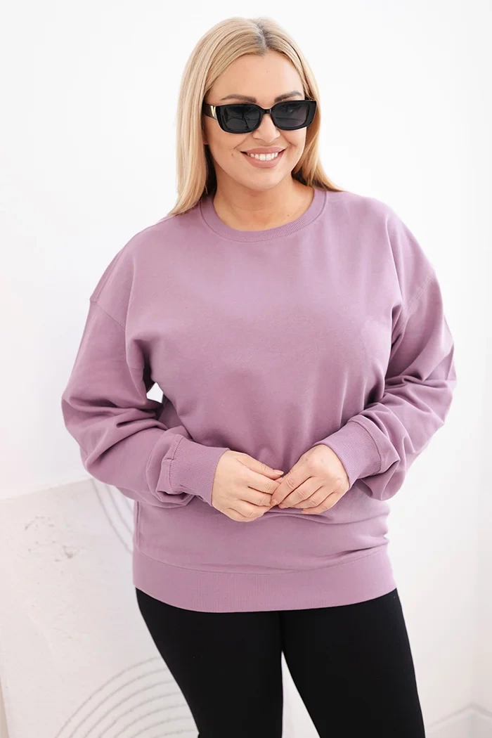NOVÁ! Basic mikina tmavě růžová - XL