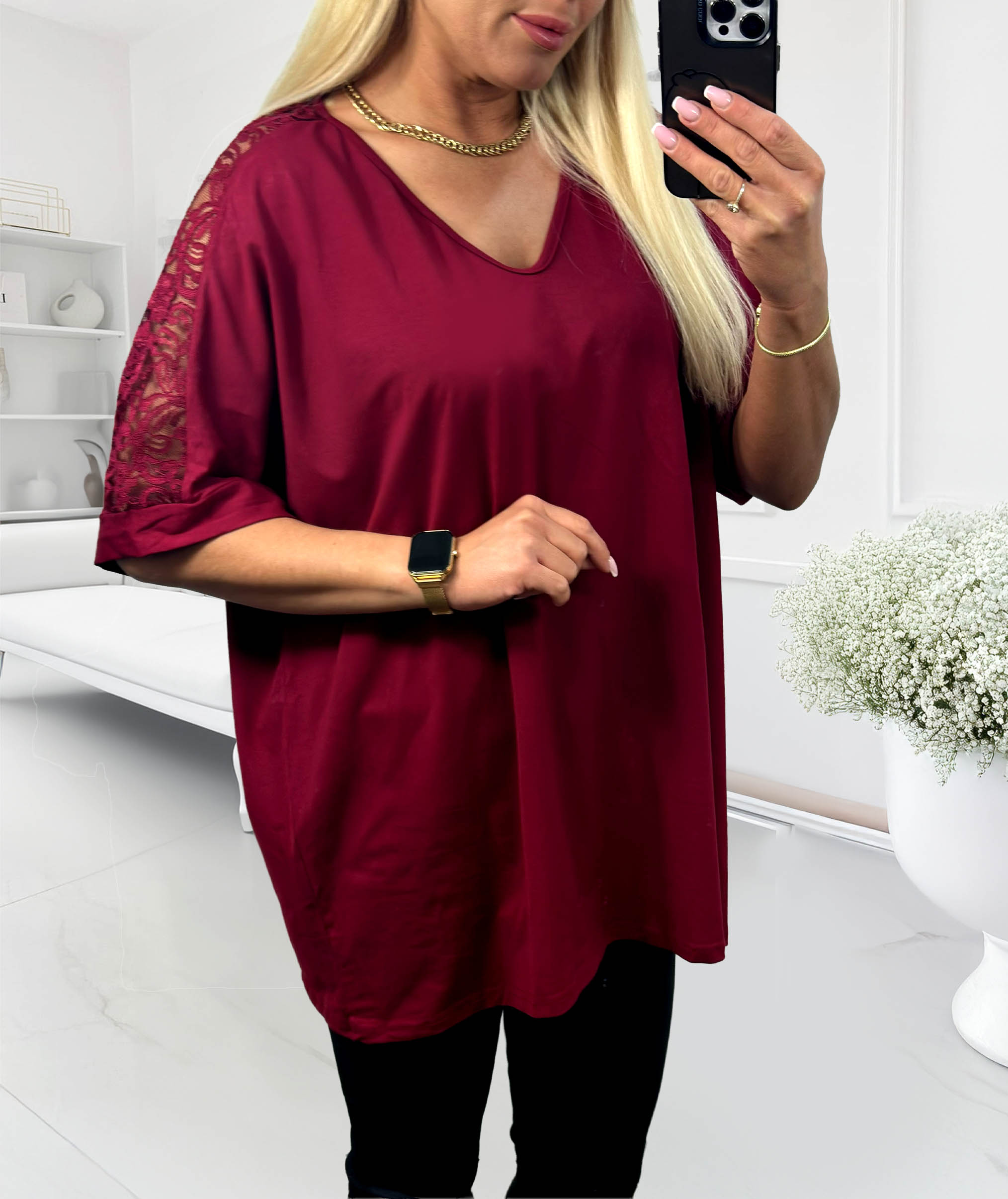 NOVÁ! Bavlněná prodloužená halenka - Jedna velikost