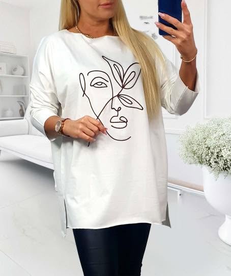 NOVÁ! Bílá tunika Megi FACE - 2XL