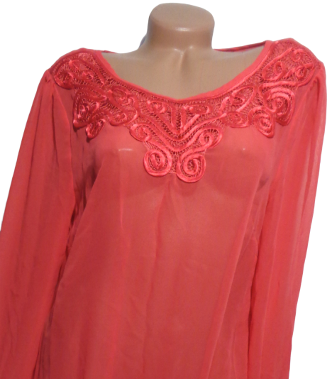 Průhledné šaty PAPAYA - 44-46, UK - 18