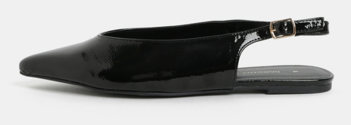 NOVÉ! Černé lesklé baleríny/sandaly Dorothy Perkins - 39
