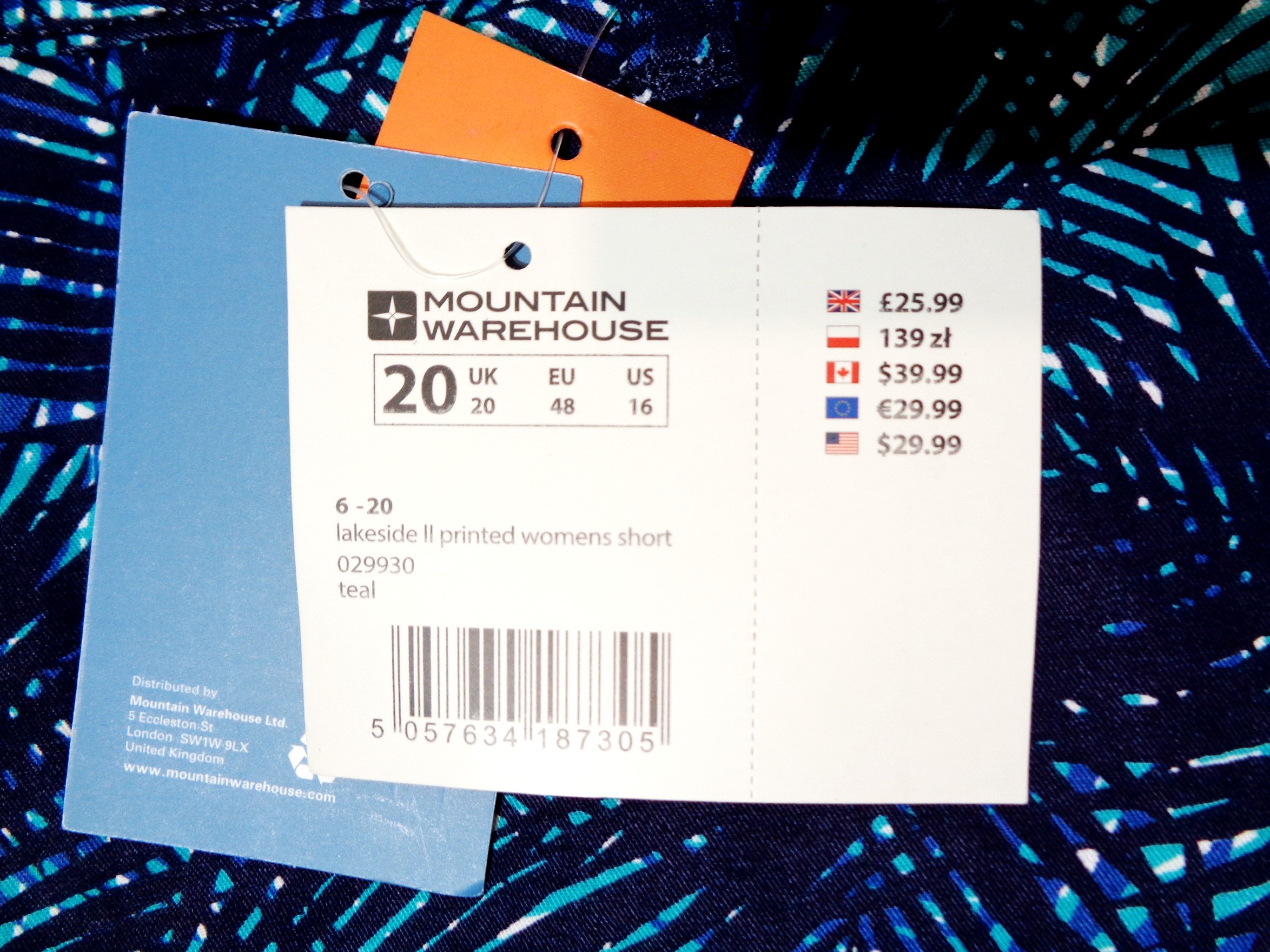 NOVÉ! Kraťasy MOUNTAIN WAREHOUSE - 48-50, UK - 20