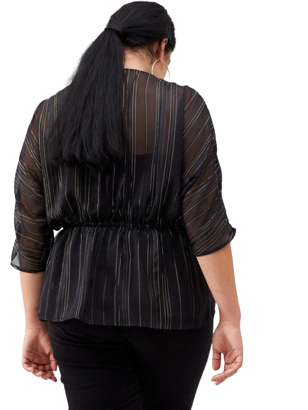 NOVÁ! Halenka se zlatou nitkou V BY VERY - 50-52, UK - 26 