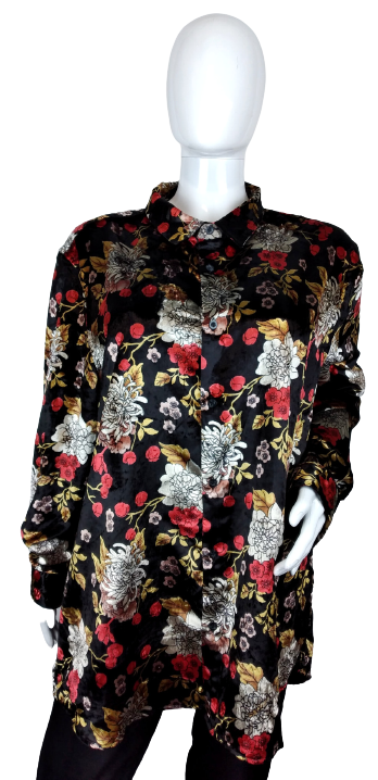 Velurová prodloužená košile ASOS - 52-54