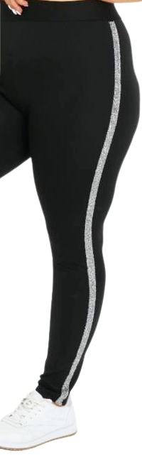 NOVÉ! Legíny s pásky na boku - 44-46