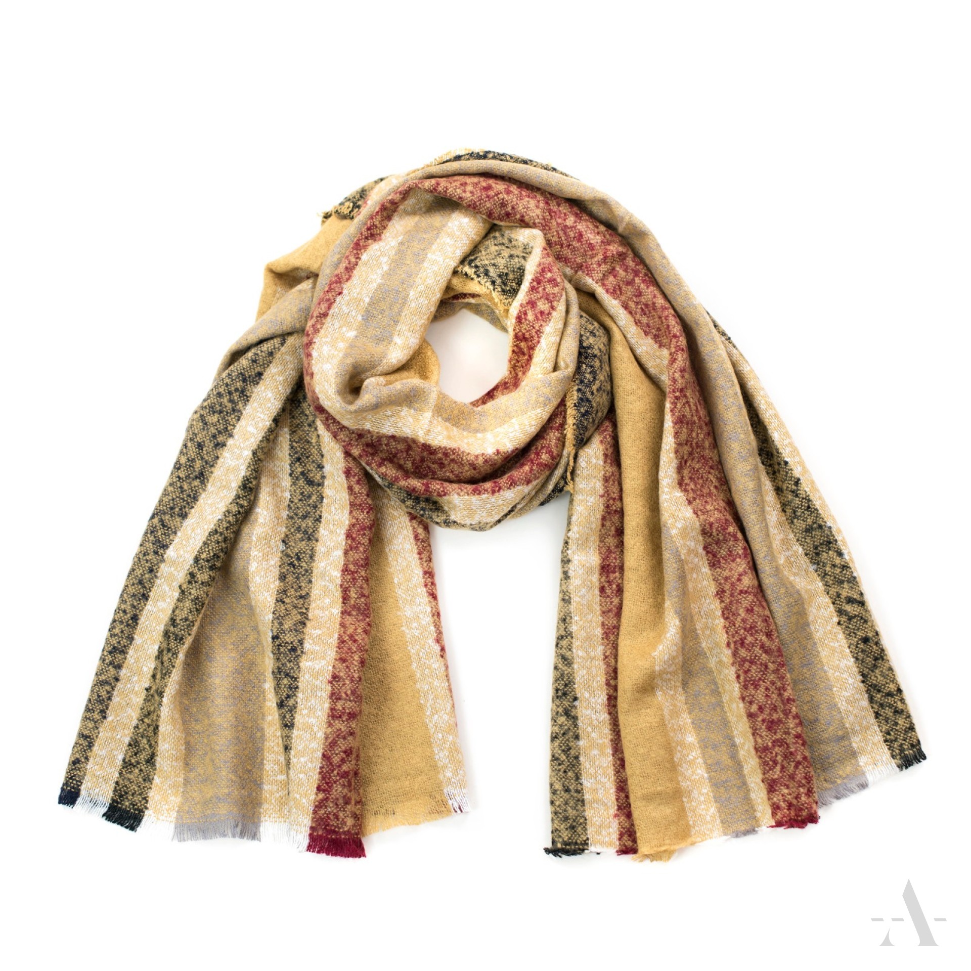 NOVÝ! Zimní šál Art of Polo hořčicový 200x65