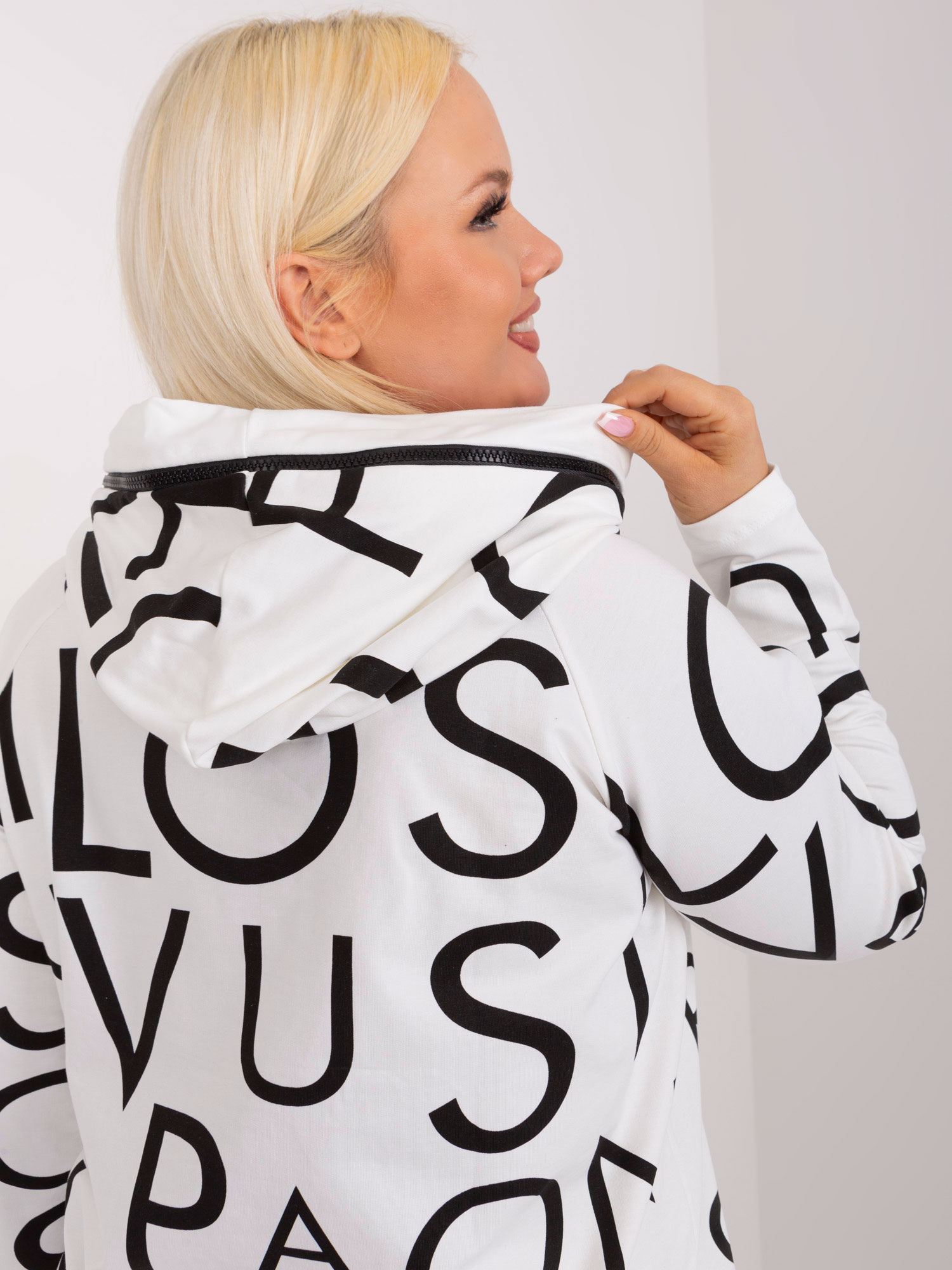 NOVÁ! Bavlněná ecru mikina RELEVANCE - Jedna velikost