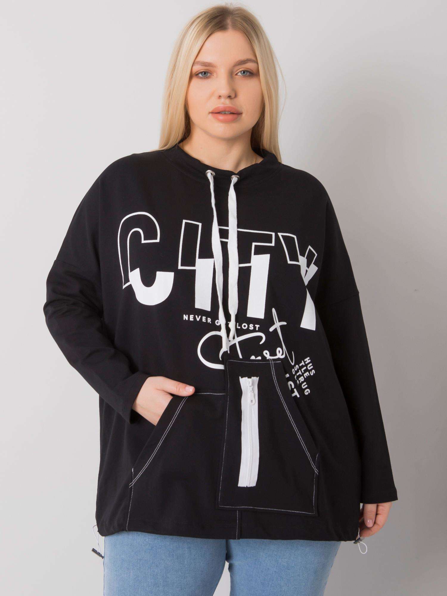 NOVÁ! Bavlněná černá mikina RELEVANCE - Jedna velikost