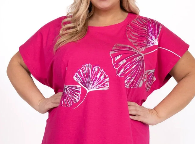 NOVÁ! Bavlněná tunika fuksija - Jedna velikost