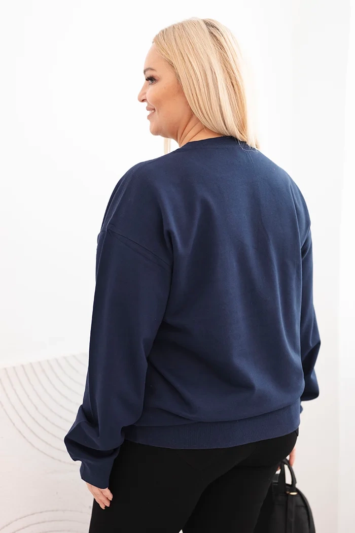 NOVÁ! Basic mikina modrá  - XL