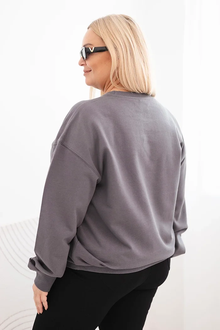 NOVÁ! Basic mikina grafitová - 2XL