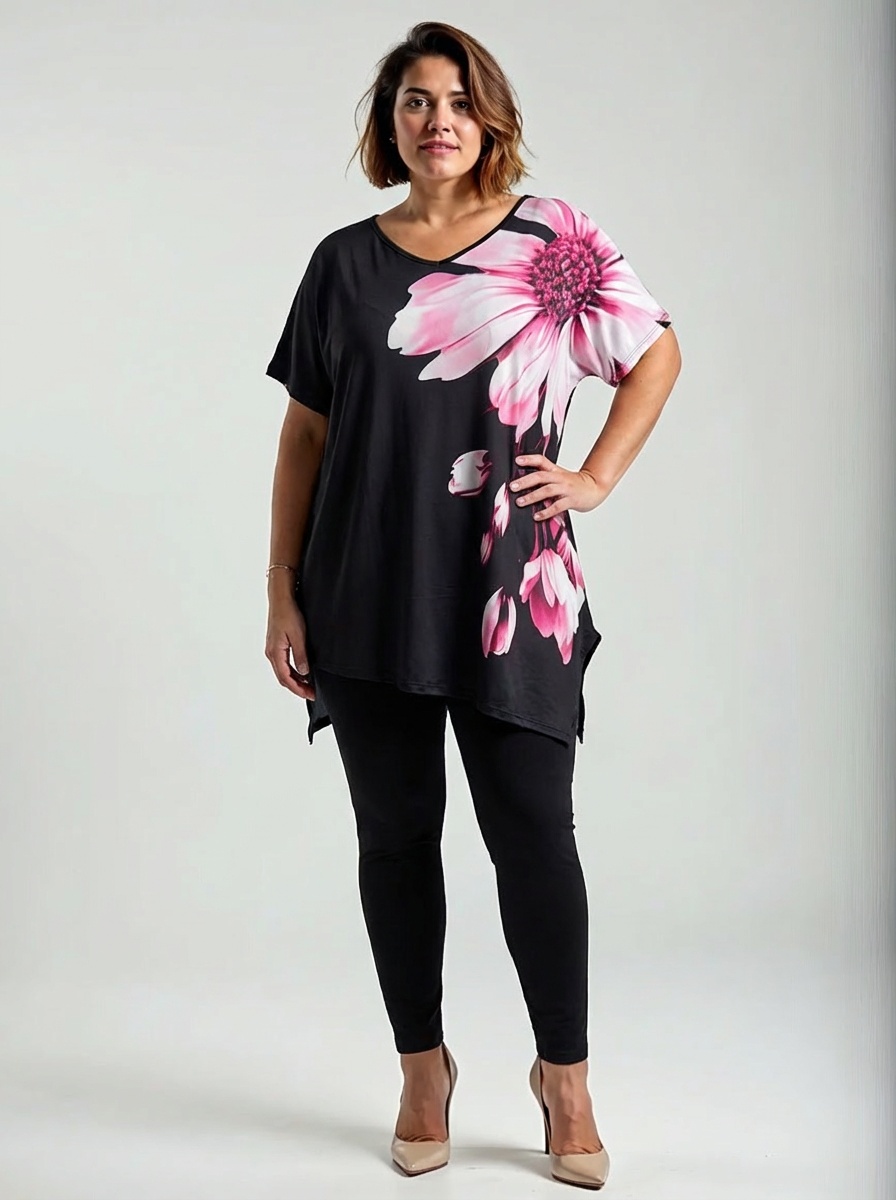 NOVÁ! Černá tunika DIGITAL  - Jedna velikost