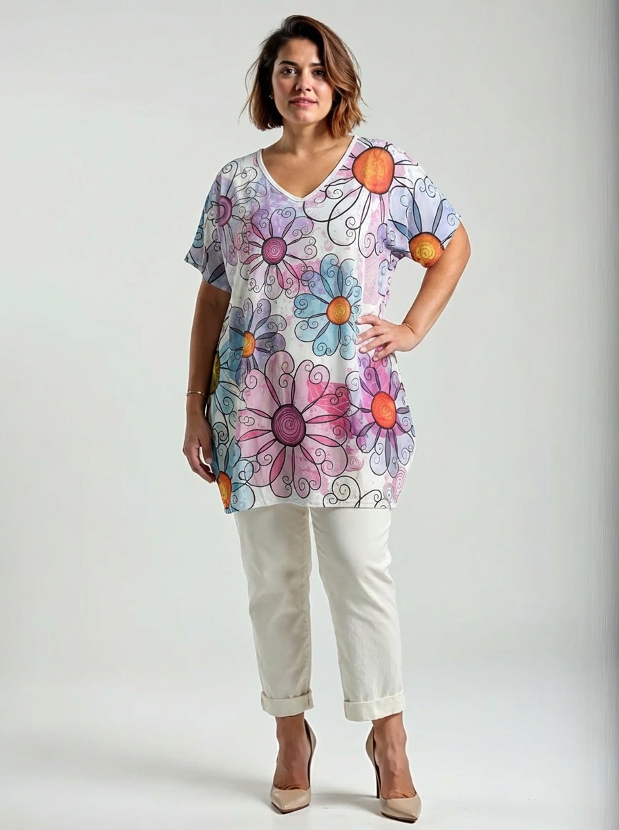 NOVÁ! Vzorovaná tunika DIGITAL - Jedna velikost