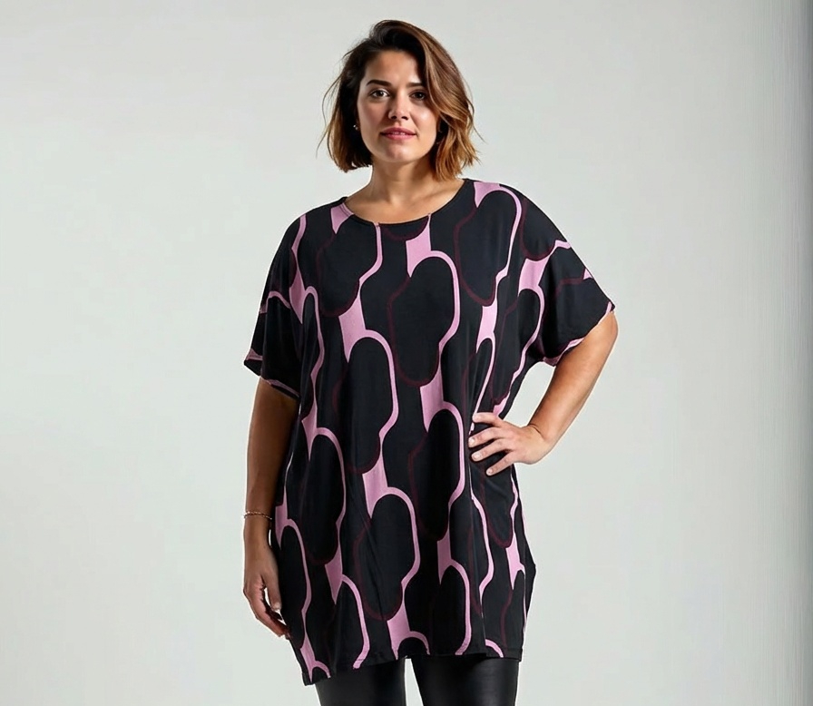 NOVÁ! Černá tunika DIGITAL - Jedna velikost