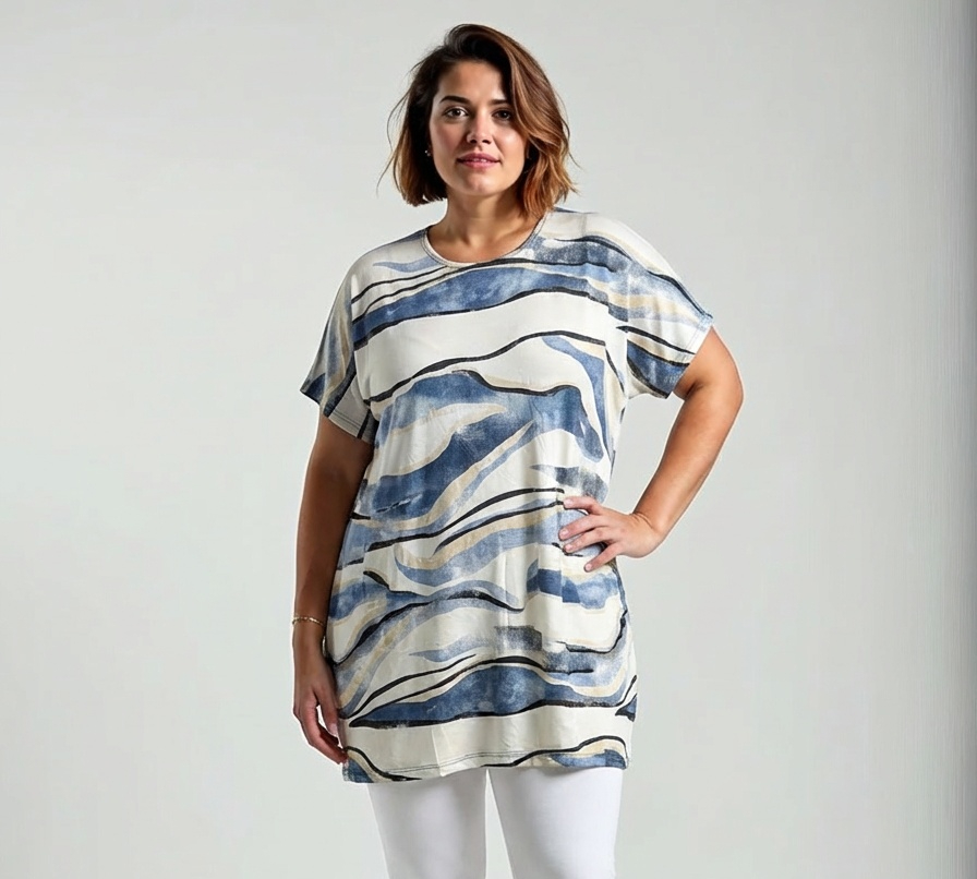 NOVÁ! Vzorovaná tunika DIGITAL - Jedna velikost