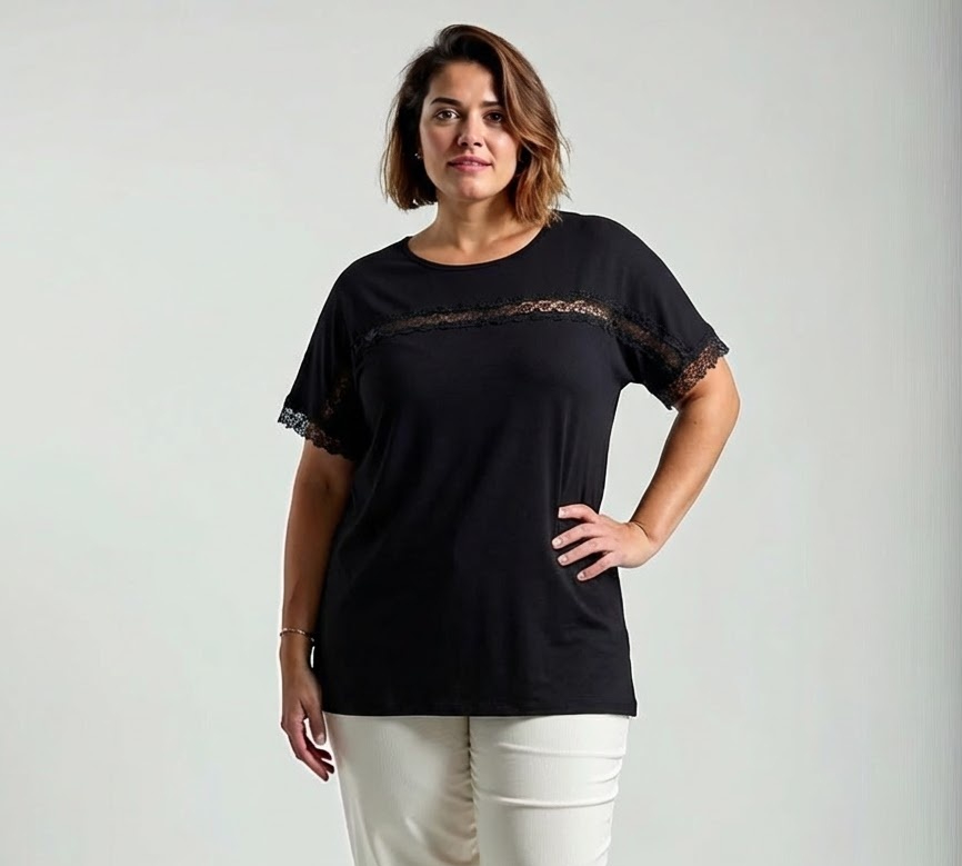 NOVÁ! Halenka s krajkou - Jedna velikost