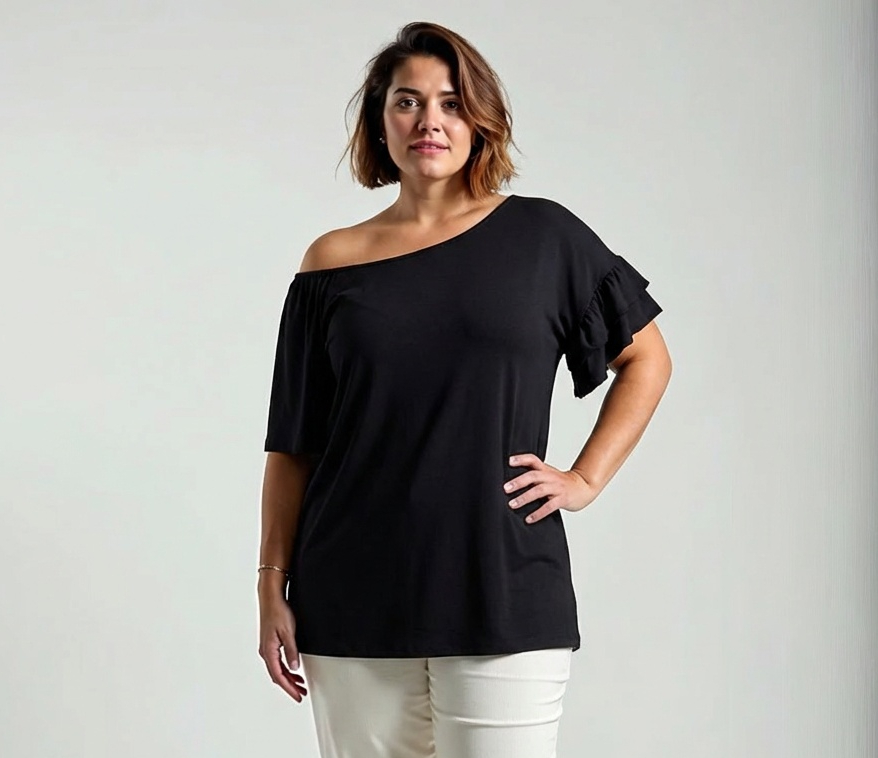 NOVÁ! Viskózová tunika černá - Jedna velikost