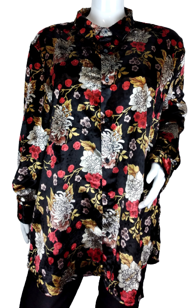 Velurová prodloužená košile ASOS - 52-54