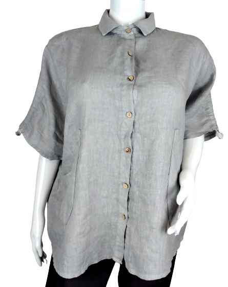 NOVÁ! Lněná košile MADE in ITALY - 48-52
