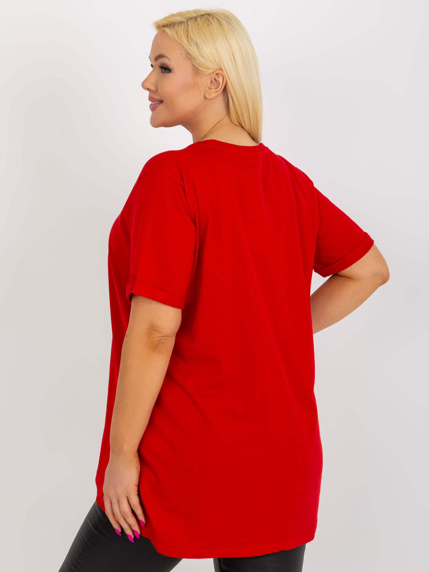 NOVÁ! Bavlněná červená tunika RELEVANCE - Jedna velikost