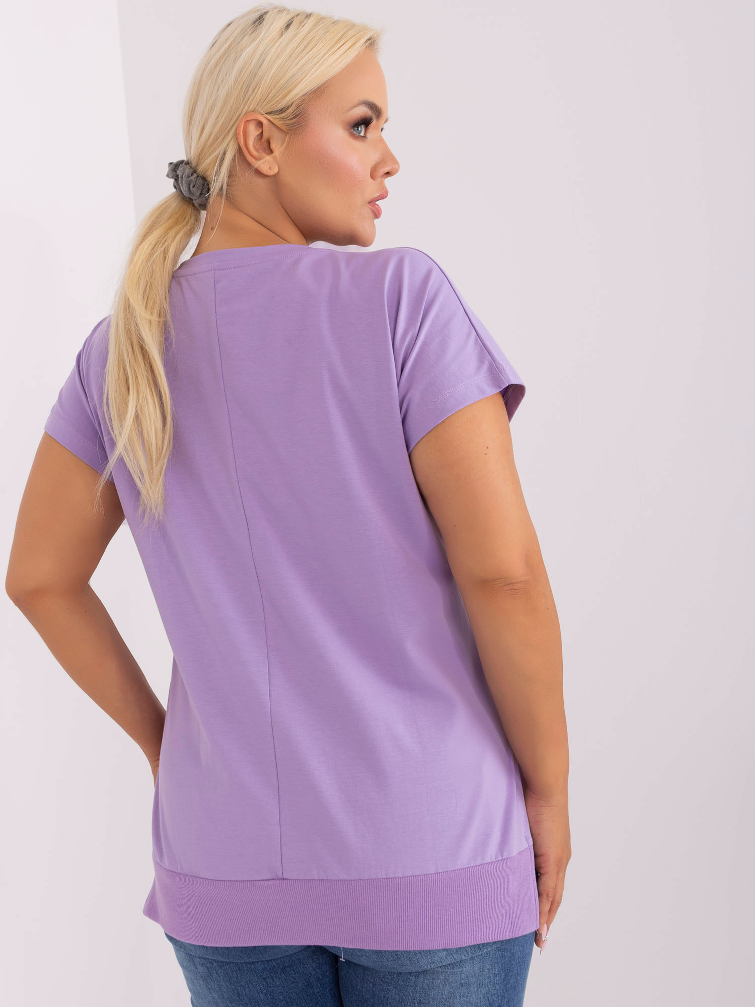 NOVÁ! Bavlněná fialová halenka RELEVANCE - Jedna velikost