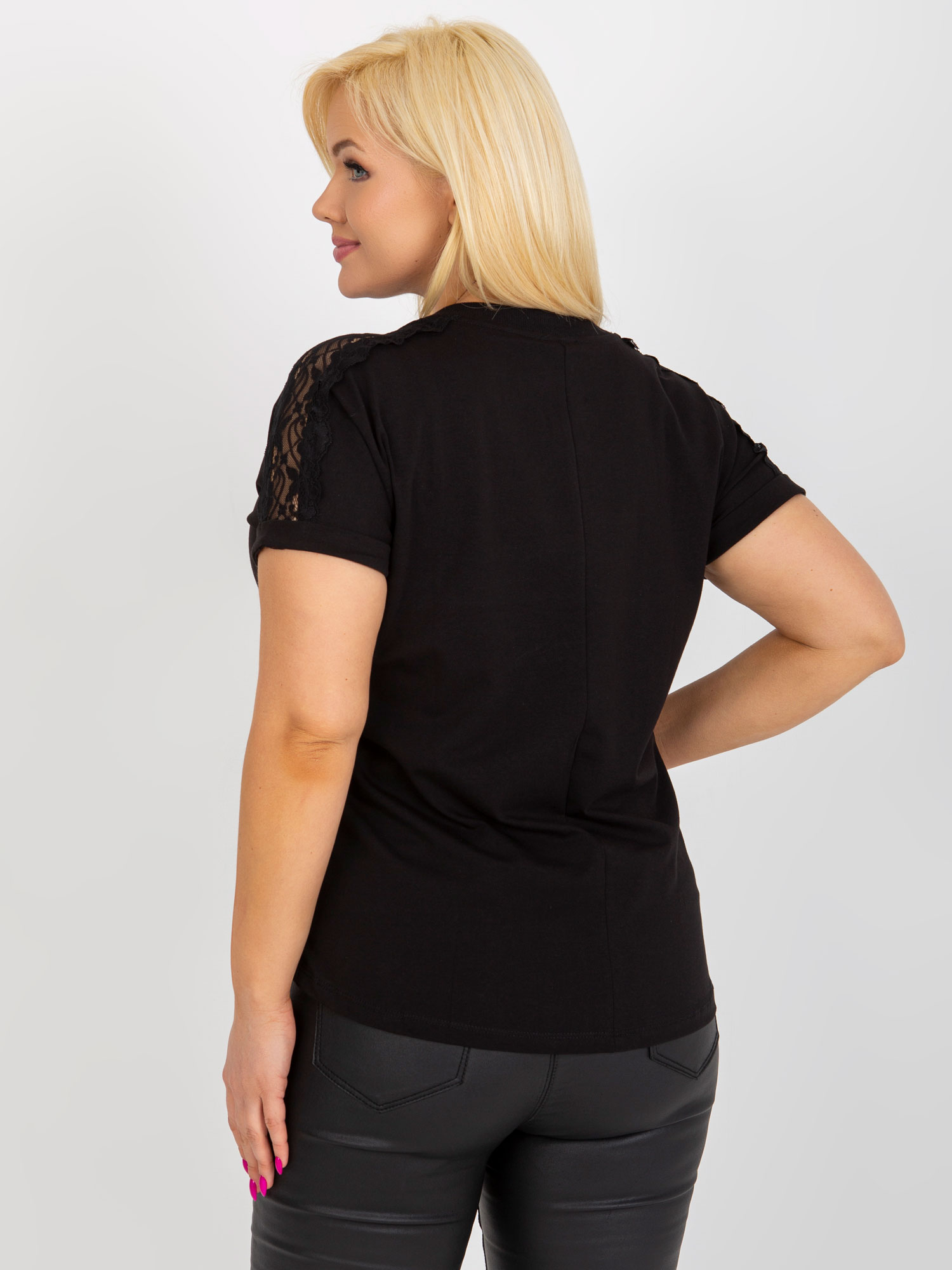 NOVÁ! Bavlněná černá halenka RELEVANCE - Jedna velikost