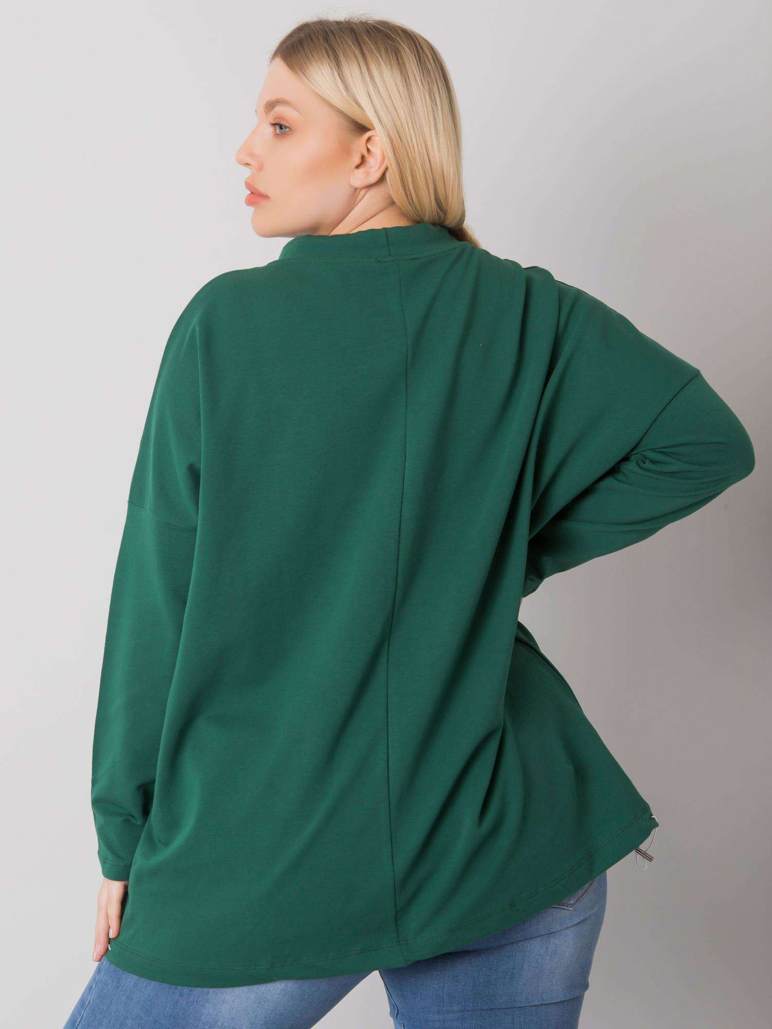 NOVÁ! Bavlněná zelená mikina RELEVANCE - Jedna velikost
