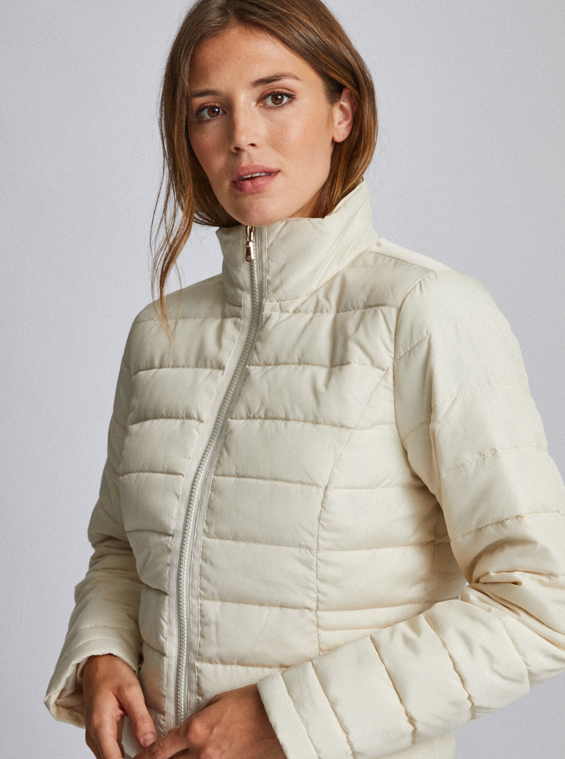 NOVÁ! Krémová prošívaná bunda Dorothy Perkins - 36-38, UK  - 10