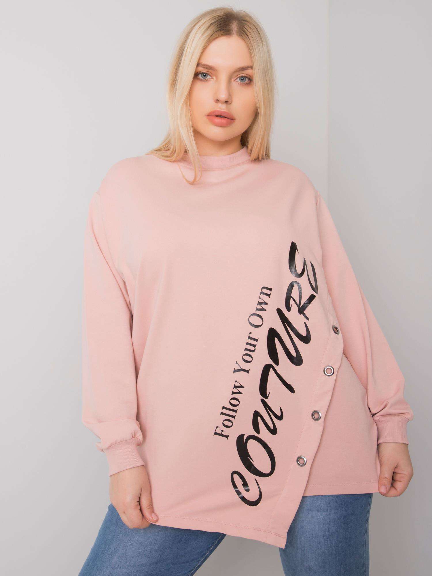 NOVÁ! Starorůžová asymetrická halenka / mikinaElfriede RELEVANCE - Jedna velikost