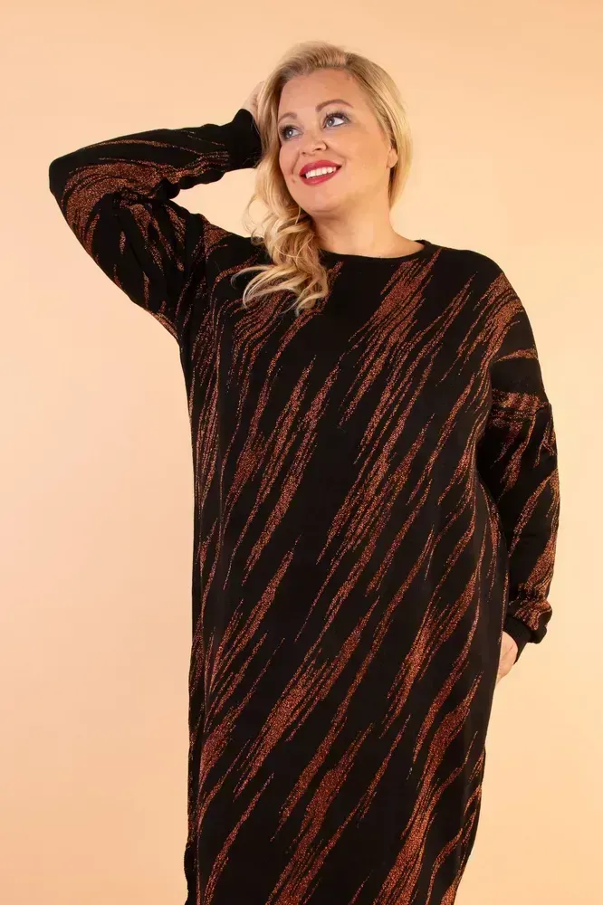 NOVÉ! Teplé svetrové šaty  - Jedna velikost