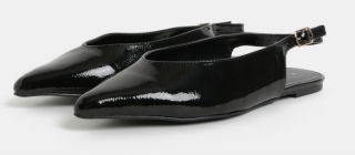 NOVÉ! Černé lesklé baleríny/sandaly Dorothy Perkins - 39