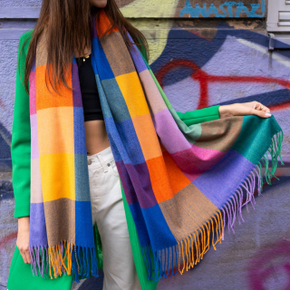 NOVÝ! Zimní šál Art of Polo vícebarevný 