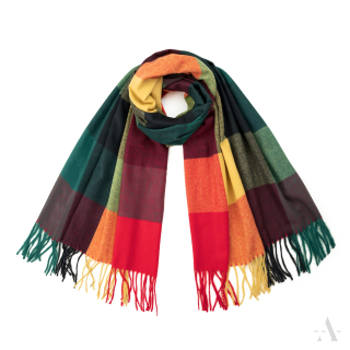 NOVÝ! Zimní šál Art of Polo zelená+červená