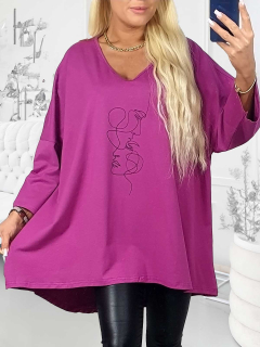 NOVÁ! Bavlněná tunika Magenta - Jedna velikost