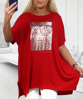 NOVÁ! Tunika červená obraz - Jedna velikost
