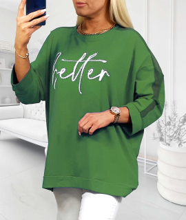 NOVÁ! Halenka/mikina MEGI zelená - XL