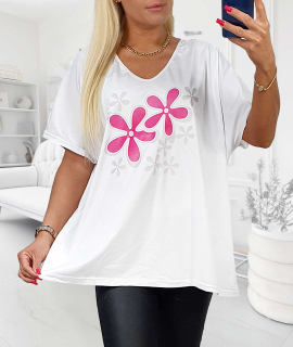 NOVÁ! Bavlněné tričko / bílá- Jedna velikost