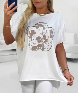 NOVÁ! Bavlněná tunika MEGI bílá - XL