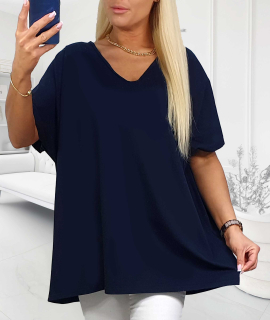 NOVÉ! Bavlněné tričko tmavě modrá - Jedna velikost