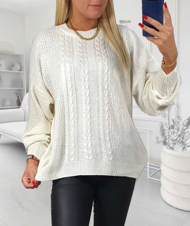 NOVÝ! Ecru svetr - Jedna velikost