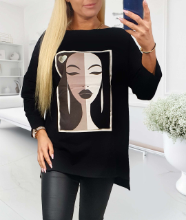 NOVÁ! Černá tunika Dama MEGI - XL