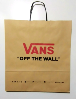 Papírová taška hnědá VANS 45x15x49mm