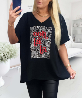 NOVÁ! Bavlněná tunika/triko černá - Jedna velikost