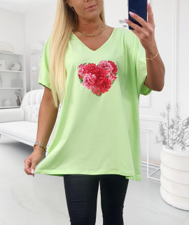 NOVÁ! Bavlněná tunika SRDCE - Jedna velikost