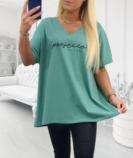 NOVÁ! Bavlněná tunika/triko mátová - Jedna velikost