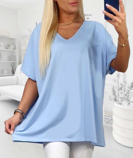 NOVÁ! Bavlněná tunika/triko světle modrá - Jedna velikost