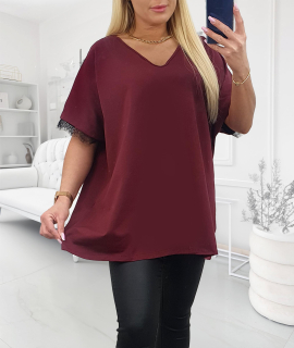 NOVÁ! Tunika/halenka s krajkou na rukávech - Jedna velikost