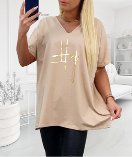 NOVÉ! Bavlněné tričko Cappuccino - Jedna velikost