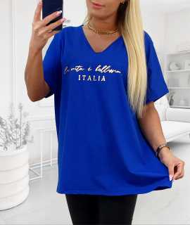 NOVÉ! Bavlněné tričko modrá - Jedna velikost