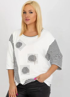 NOVÁ! Mikina MEGI bílá/černá - XL